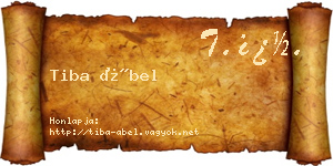 Tiba Ábel névjegykártya